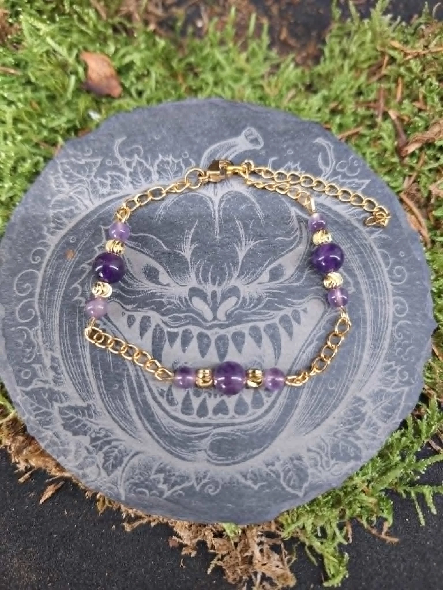 Bracelet Améthyste 6mm / 4mm